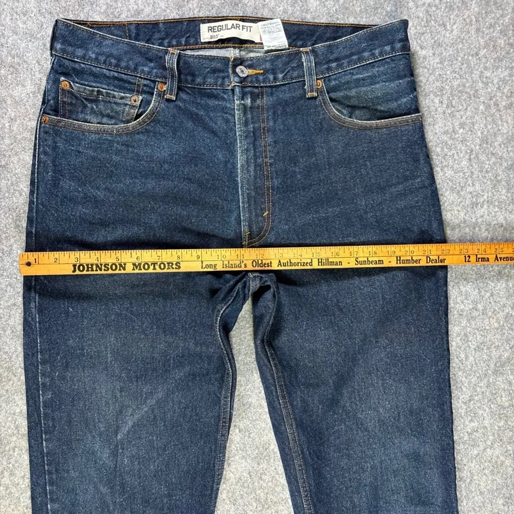 VTG Levi's 505 Regular Fit Dark Wash Denim Jeans Mens 36x32 (36x33) Workwear Y2K